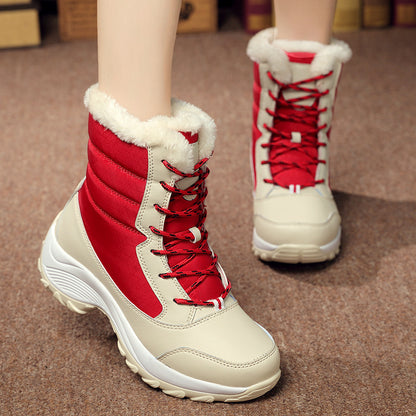 Schneestiefel Plüsch Warme Stiefeletten Für Damen Winterschuhe