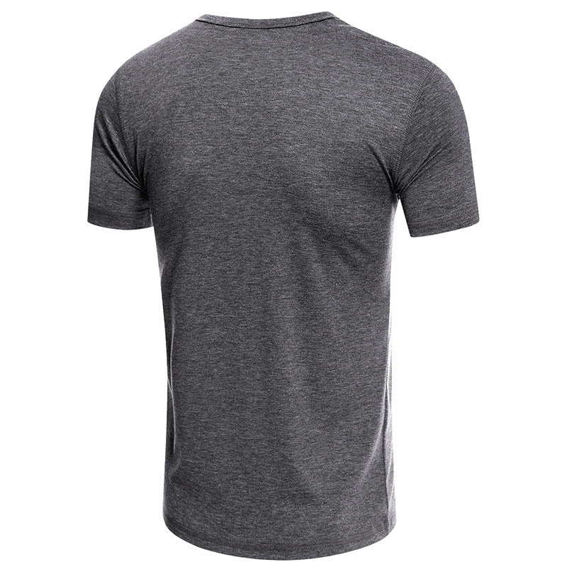 Herren Baumwoll-T-Shirt – Lockerer Schnitt, Kurzarm, Rundhals