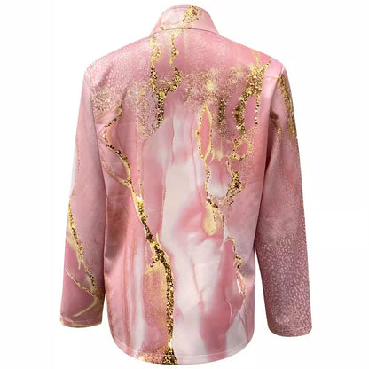 Modischer Blazer mit Marmor-Print