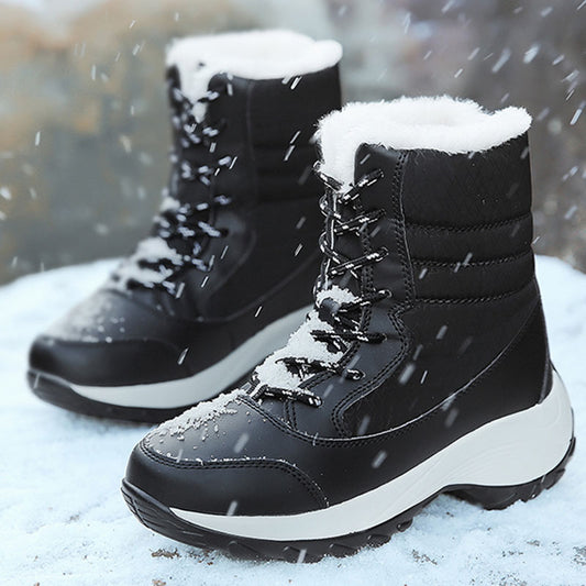 Schneestiefel Plüsch Warme Stiefeletten Für Damen Winterschuhe