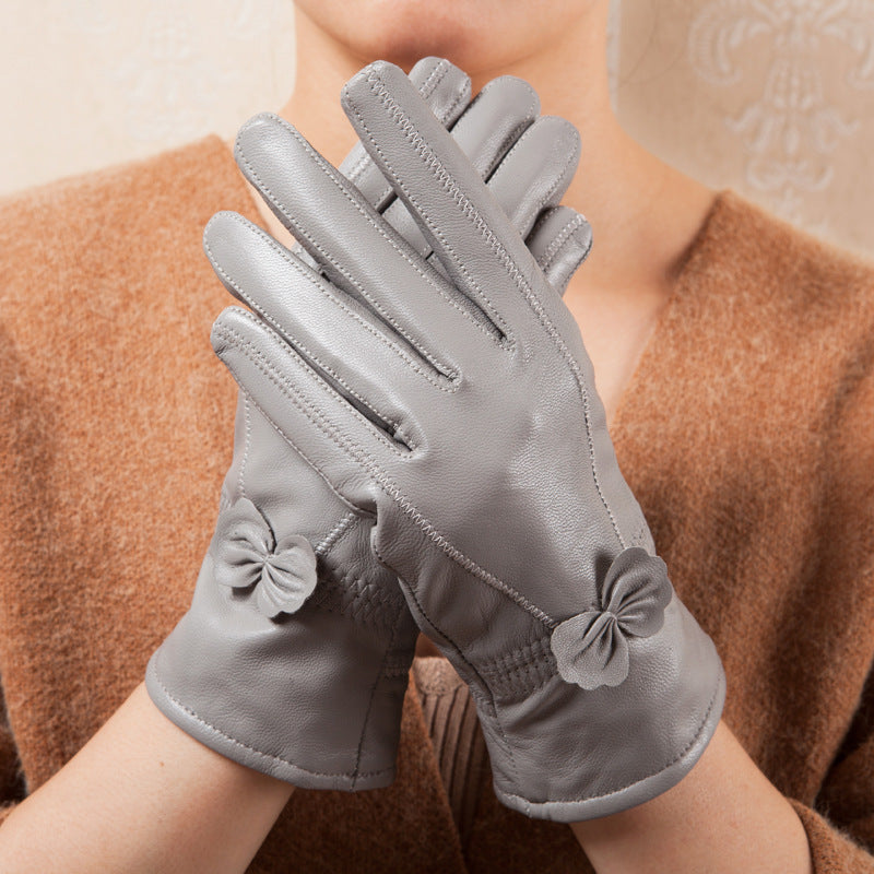 Schmetterlingshandschuhe im koreanischen Stil mit geteilten Fingern für Damen