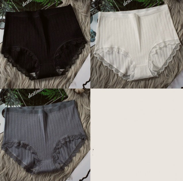 Atmungsaktive Baumwollunterwäsche mit hoher Taille für Damen