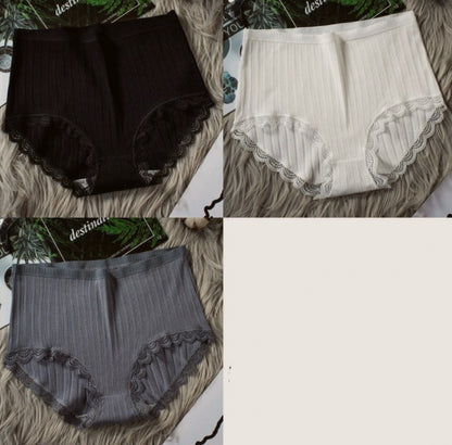 Atmungsaktive Baumwollunterwäsche mit hoher Taille für Damen