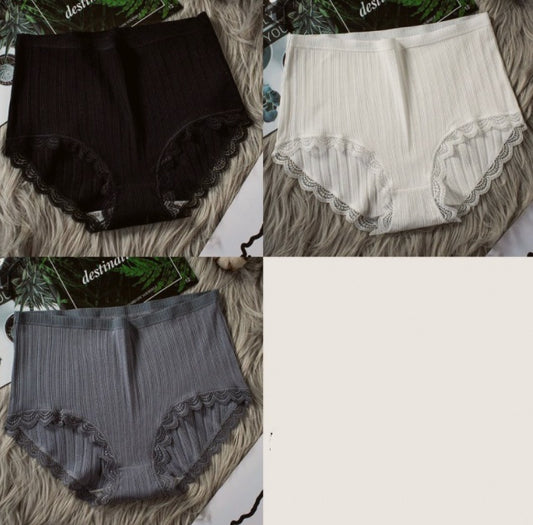 Atmungsaktive Baumwollunterwäsche mit hoher Taille für Damen