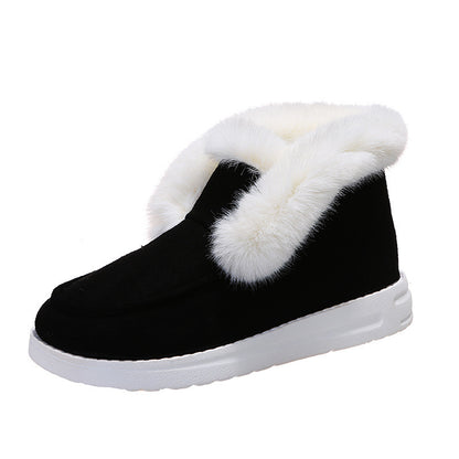 Schneestiefel Warme Winterschuhe Plüschfell Stiefeletten Damen