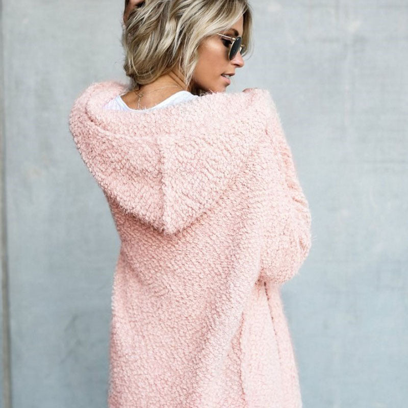Mode Kapuzen Strickjacke Jacke Jacke Frauen