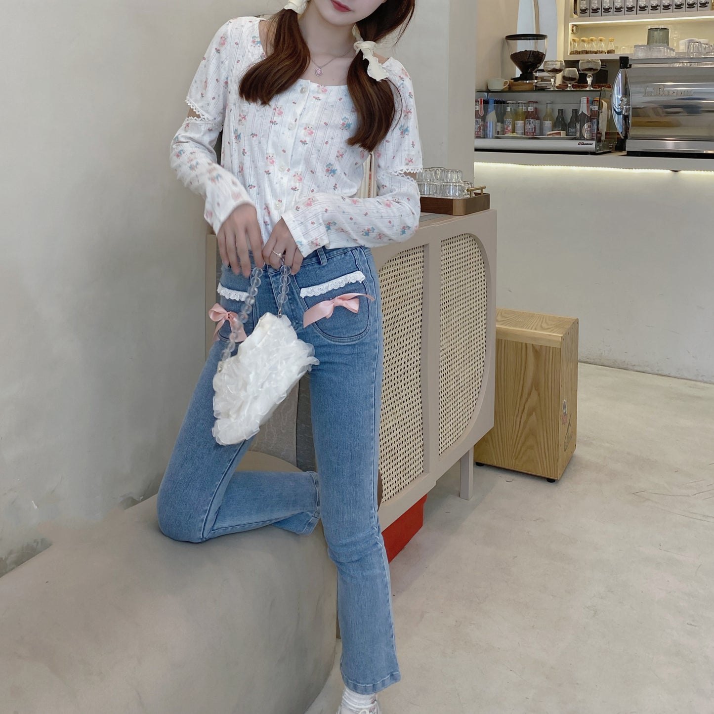 Design Slim Jeans Frauen Gerade Hohe Taille Stretch Zigarette Schlank Lange Hosen