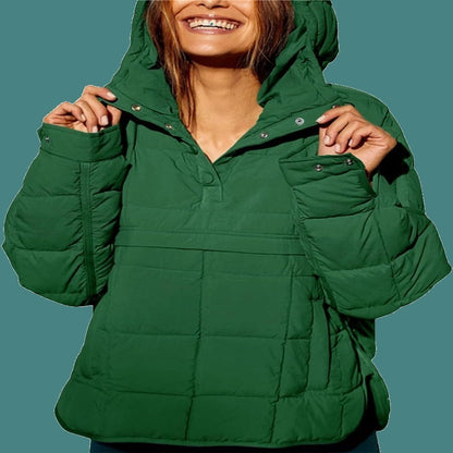 Warme Hoodie Daunenjacke Damen