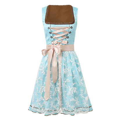 Oktoberfest Kleid mit Schnürung und Print – Liesl