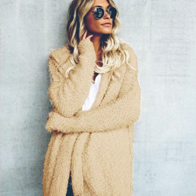 Mode Kapuzen Strickjacke Jacke Jacke Frauen
