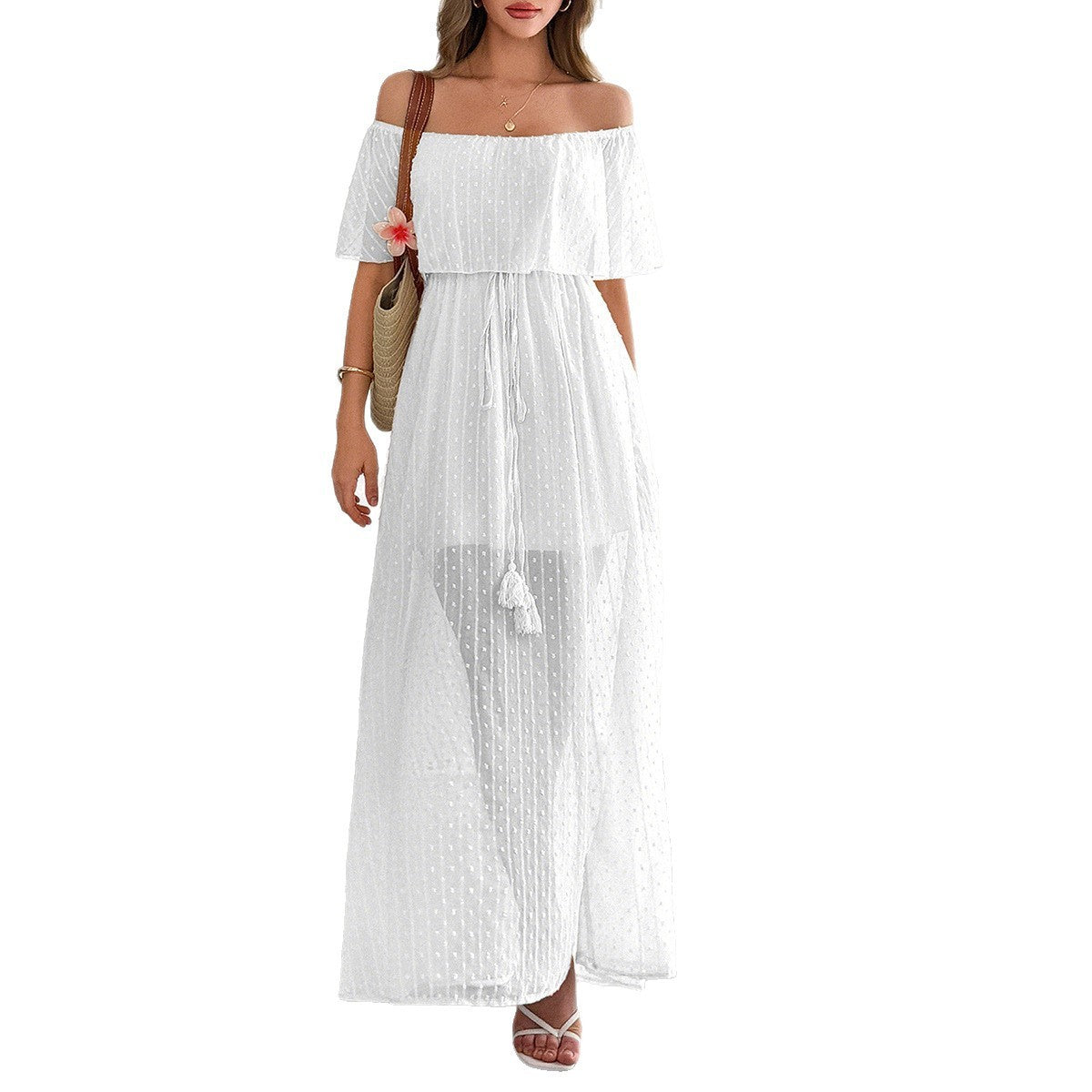 Elegantes Tube Top Korsett Kurzarm Damenkleid