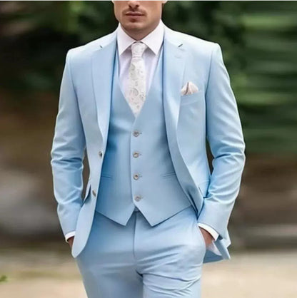 Dreiteiliger Herrenanzug – Slim Fit Anzug mit Weste für Business & Anlass
