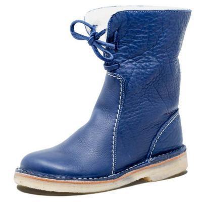 Damen Schneestiefel Damen Winter Pelz Plüsch Schnürstiefel