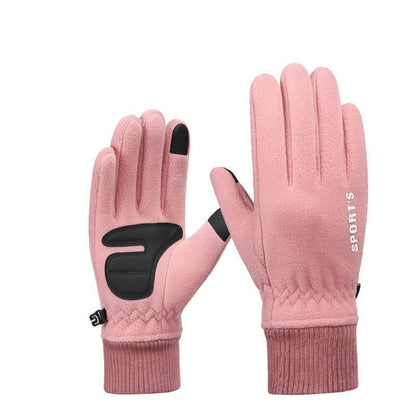 Outdoor-Skihandschuhe, Winter-Polarfleece-Klapphandschuhe, Winterhandschuhe für Männer und Frauen sowie samtverdickte, warme Touchscreen-Handschuhe