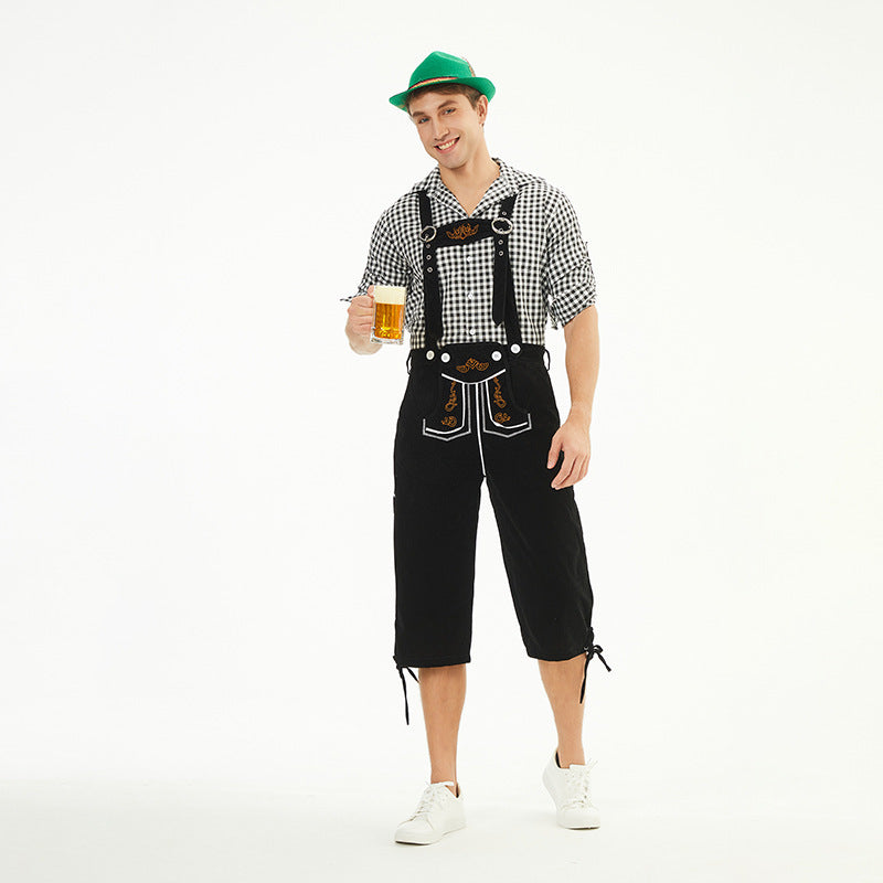 German Suspender Pants Beer Clothing Munich Beer Festival Clothing Bar Embroidered Suspender Pants