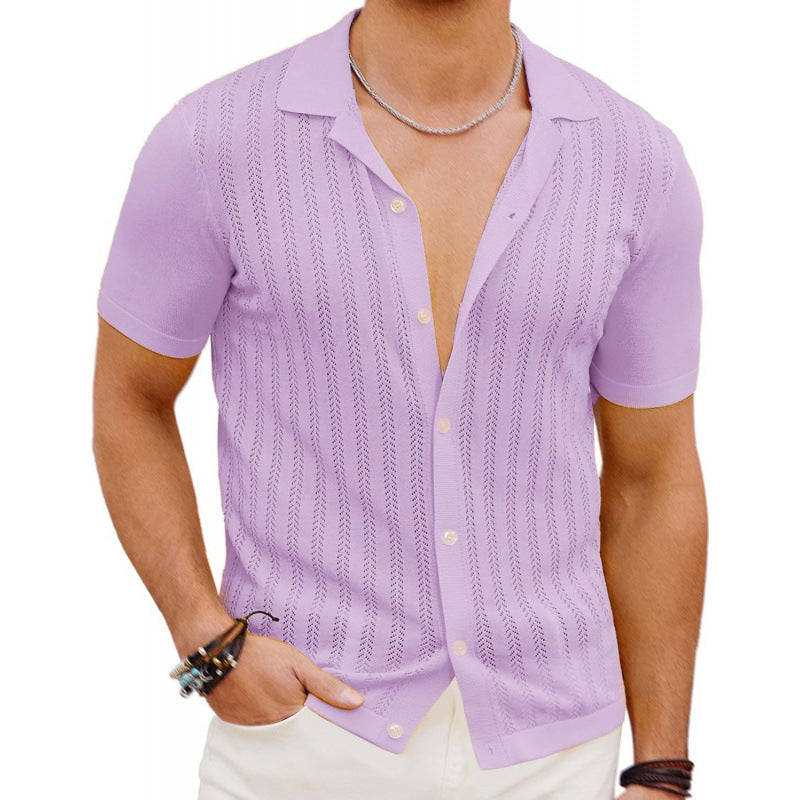 Sommer-Herrenhemd mit Hohldesign – Leicht & Atmungsaktiv