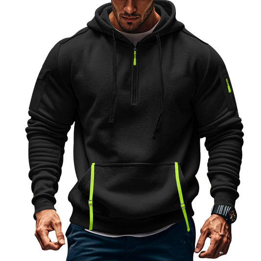 Herren Sweatshirt mit Multi-Zipper Armtasche