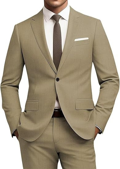 Eleganter Herrenanzug im Slim Fit – 2-teiliges Set inkl. Krawatte