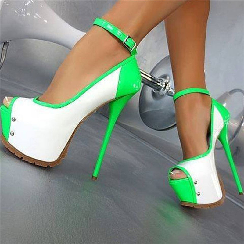 Dicken Wasser Plattform Stilettos Sommer Frauen