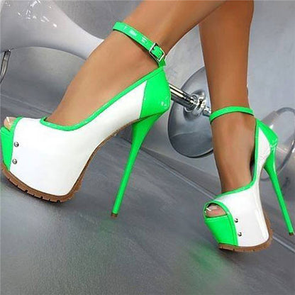 Dicken Wasser Plattform Stilettos Sommer Frauen