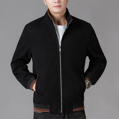 Herren Wollfleece-Jacke – Sportlicher Herbstmantel mit Taschen