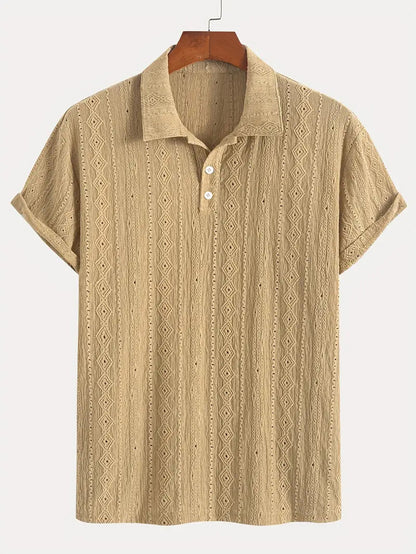 Herren Sommerhemd mit Hohldesign – Leicht, Atmungsaktiv & Kurzarm