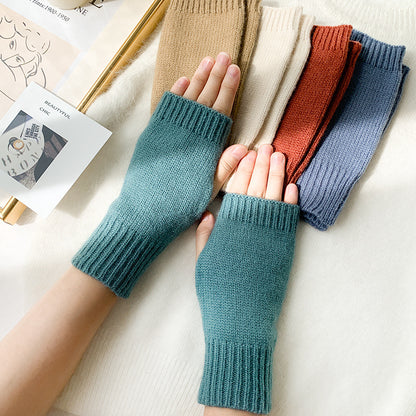 Frauen Stilvolle Hand Mädchen Arm Häkeln Stricken Hohl Warme Fingerlose Handschuhe