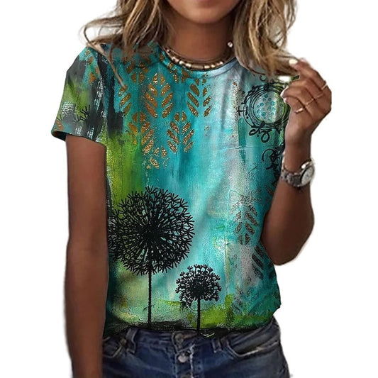 Kurzarm-T-Shirt für Damen