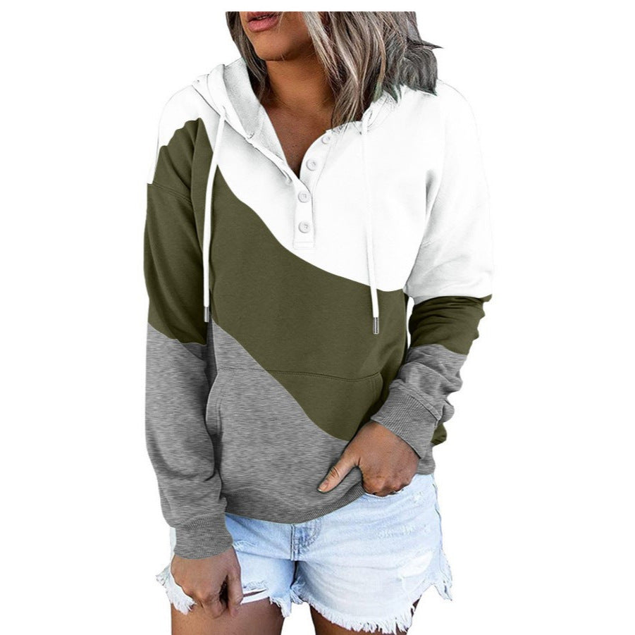 Bedruckter lässiger Hoodie-Mantel für Damen