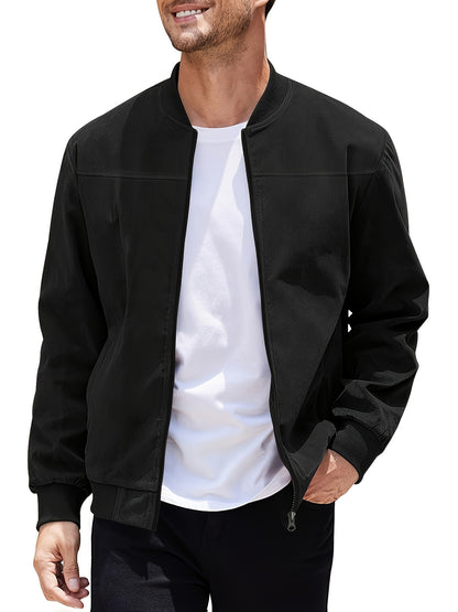 Herren Freizeitjacke aus Wildlederimitat – Große Größen mit Reißverschluss