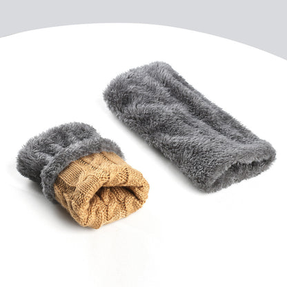 Winter Plüsch Handschuhe Twist Gestrickte Fingerlose Fleece Handschuhe Frauen Warme Verdickte Wollhandschuhe