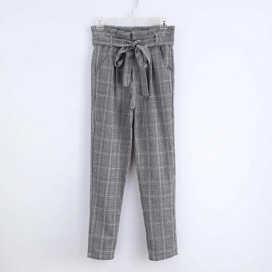 Lange Damenhose mit hoher Taille