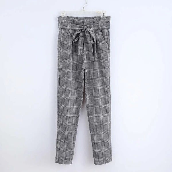 Lange Damenhose mit hoher Taille