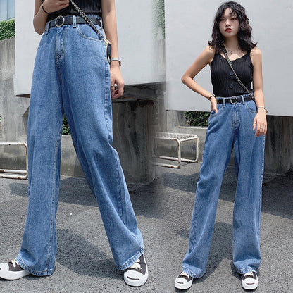 Gerade geschnittene lange Hose im koreanischen Stil