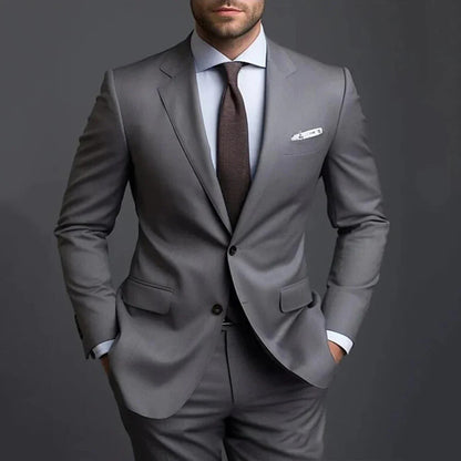 Herrenanzug Zweiteilig – Slim Fit Business Casual Anzug für Alltag & Anlass