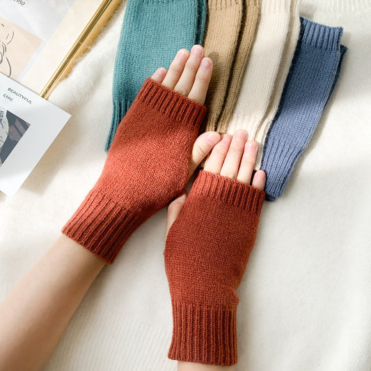Frauen Stilvolle Hand Mädchen Arm Häkeln Stricken Hohl Warme Fingerlose Handschuhe