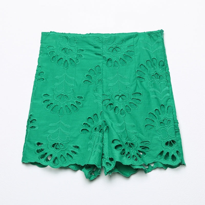 Vielseitige Shorts mit Stickereien für Damen im Sommer in Europa und Amerika