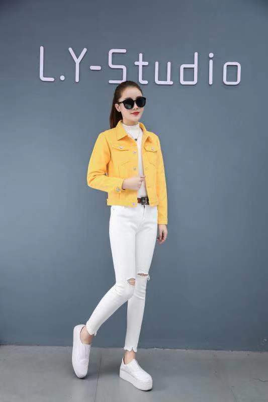 Candy Farbe Jacke Langarm Damen Jacke
