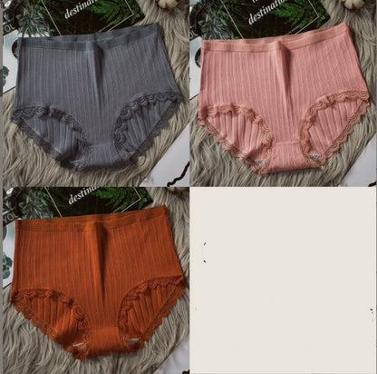 Atmungsaktive Baumwollunterwäsche mit hoher Taille für Damen