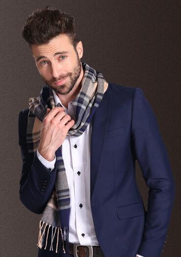 Herren Schal – Kariertes Winteraccessoire aus Polypropylen