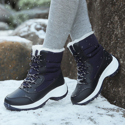 Schneestiefel Plüsch Warme Stiefeletten Für Damen Winterschuhe