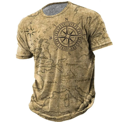 Lässiges Herren-T-Shirt mit Rundhalsausschnitt – Jetzt im 1+1 GRATIS Aktionsangebot!