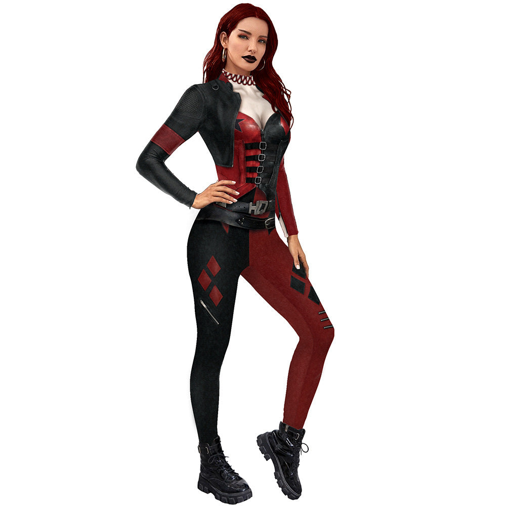 Damen Jumpsuit Bedruckter Slimming Skinny Jumpsuit Damen