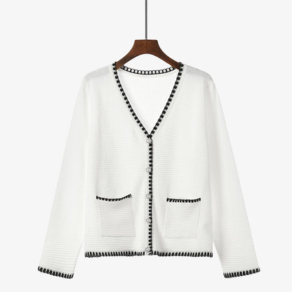 Strickpullover Retro Temperament Bluse Strickjacke Damen