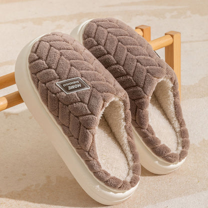 Neue rutschfeste Plüsch-Hausschuhe mit dicken Sohlen für Paare, warme Winter-Hausschuhe für Zuhause, Innen-Fleece-Schuhe für Damen und Herren