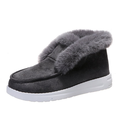 Schneestiefel Warme Winterschuhe Plüschfell Stiefeletten Damen