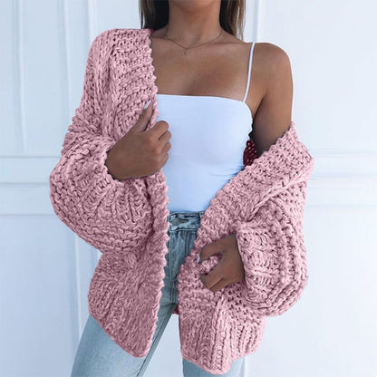 Strickjacke Fledermaus Shirt Pullover Damen Plüsch