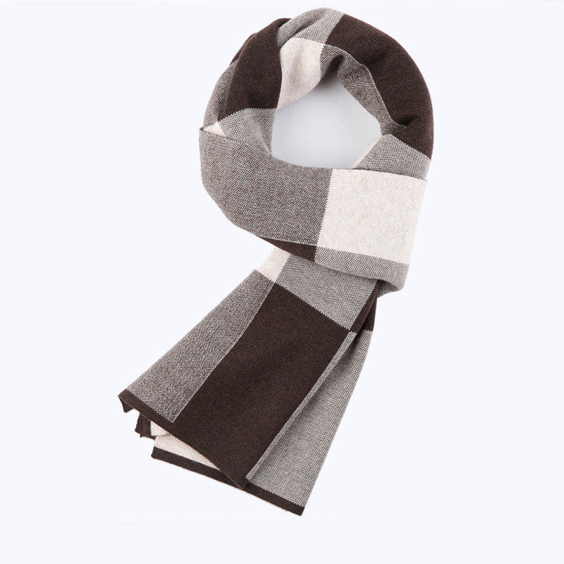 Herren Karo-Schal – Warmer Wollschal für den Winter