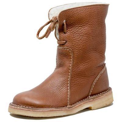 Damen Schneestiefel Damen Winter Pelz Plüsch Schnürstiefel
