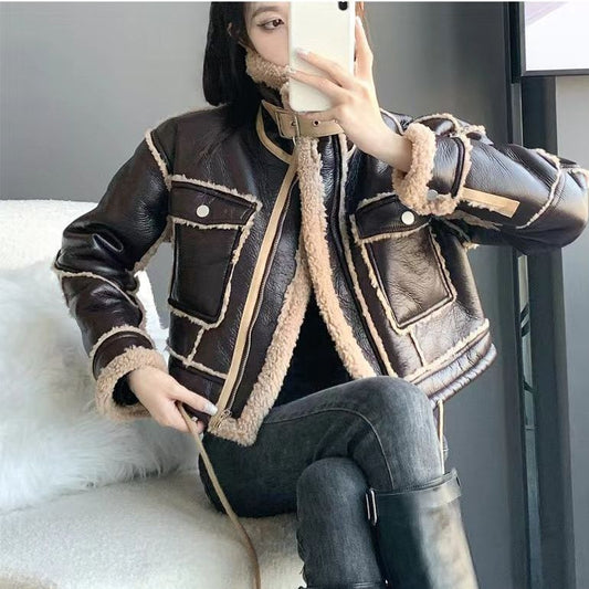 Fleecejacke Mantel für Damen